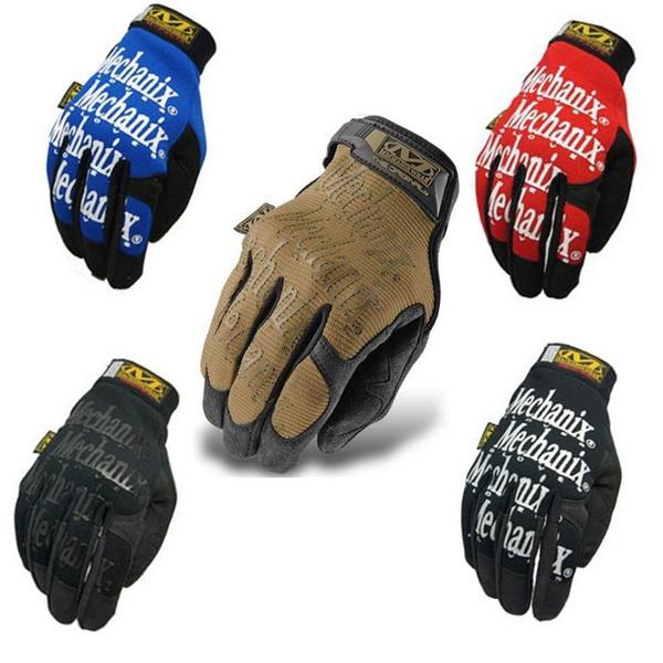 Fashion Full Finger Tactical Mechanic Motorcycle Gloves Non-slip Working Mittens