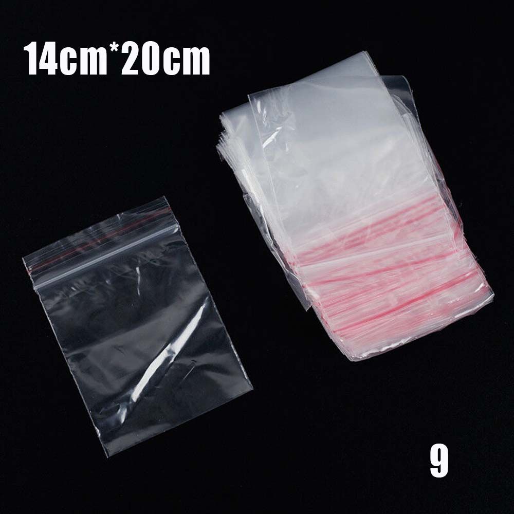 100Pcs Clear Moisture-proof Snacks Food Storage Plastic Bags Sealing Bag Kitchen