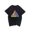 Новая летняя мужская футболка, брендовая черная пирамида в стиле хип-хоп, хлопковая футболка унисекс с цветным треугольным принтом, футболки в стиле хип-хоп Chris Brown