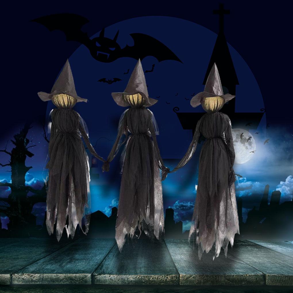 Witch Shaped Colorful Glowing Props For Halloween Parties Holding Hands With Witches Props Vivid