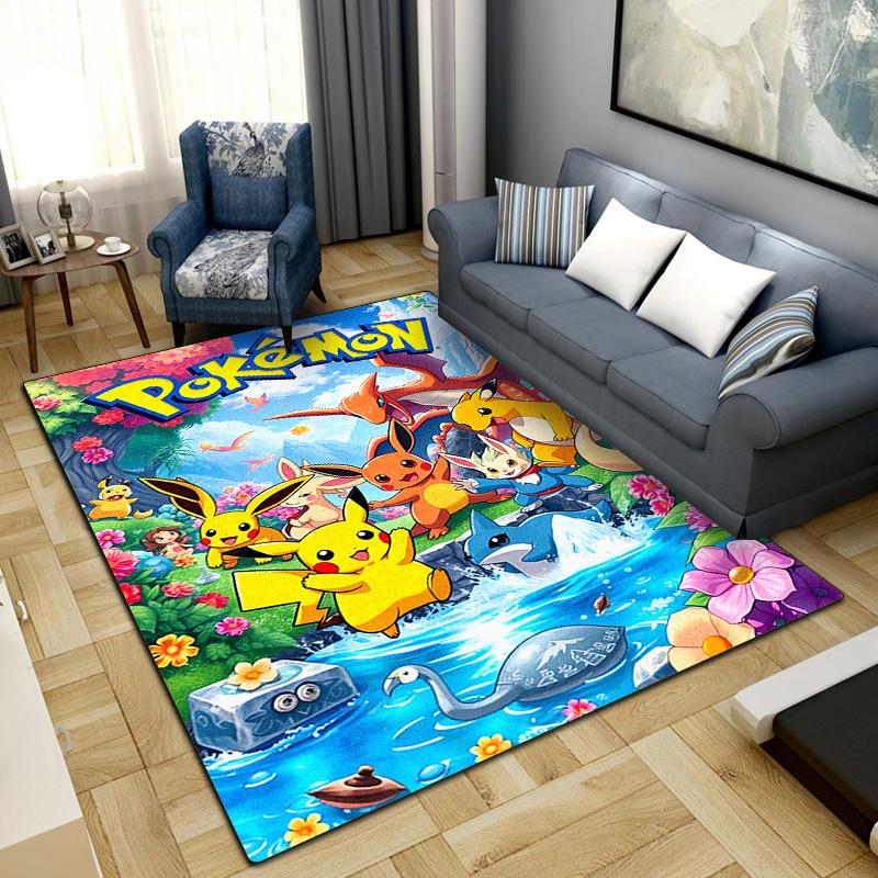 Pokemon Anime Area Carpet for Living Room Bedroom Home Decor Cool Movie Mat Floor Mat -LXR36
