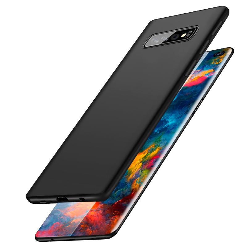 Freeson Phone Case for Samsung S10 (4G Version, 6.1 Inch), Slim Full Protection Shockproof Soft, Frosted Case, Black