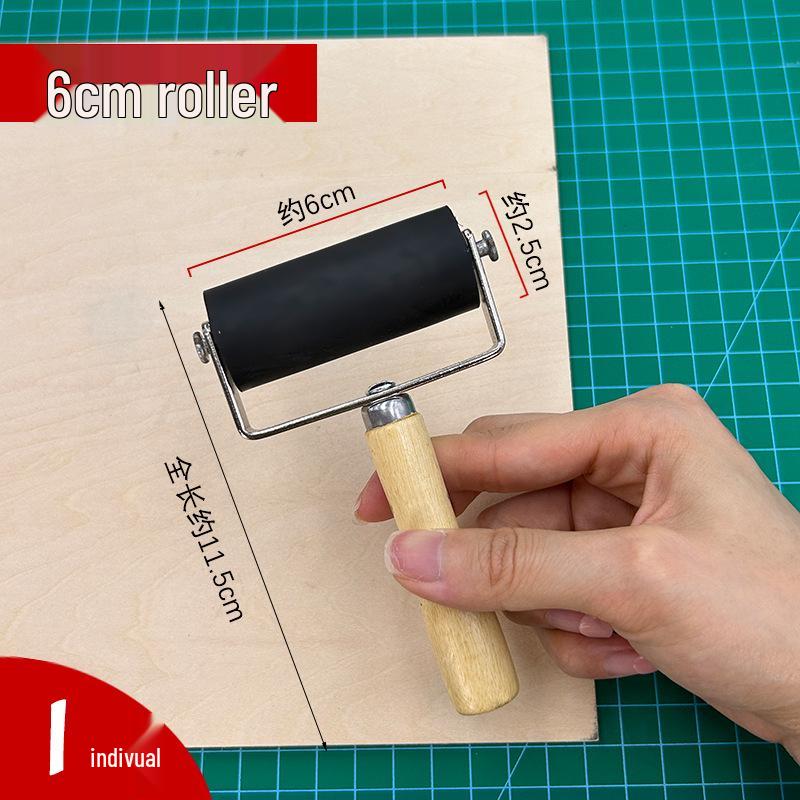 Художественный резиновый валик-кисть 6 см - Инструмент для печати и живописи