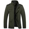 Men's Casual Jacket Long-sleeved Stand Collar Coat