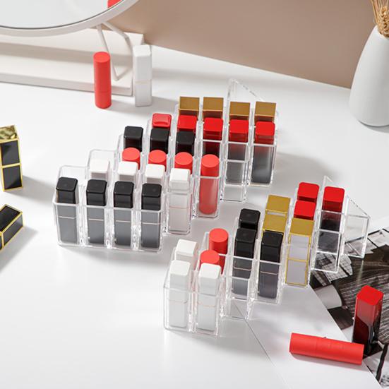 Складной органайзер для помад 16 или 28 отделений Держатель для помад Прозрачная акриловая башня для помад Стенд для хранения блесков для губ для туалетного столика