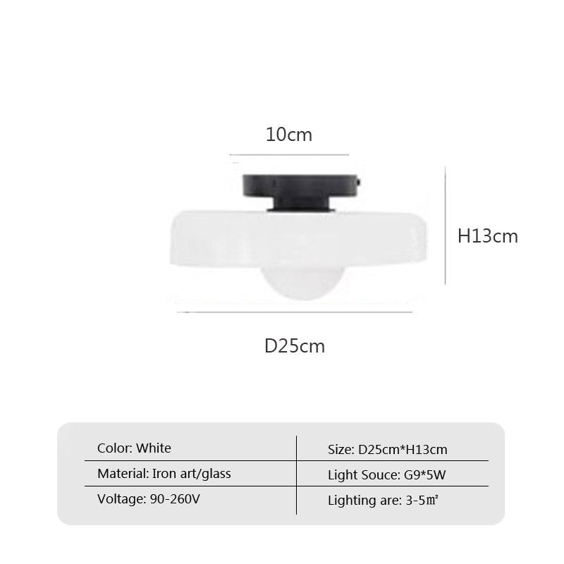 Потолочный светильник из скандинавского стекла для спальни, средневековый потолочный светильник для ресторана, простые современные креативные лампы для украшения интерьера в проходе
