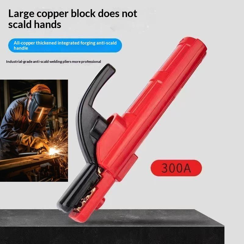 1 шт. Медные клещи с тяжелыми губками и мягкой рукояткой 300 А держатель электрода для дуговой ММА сварки