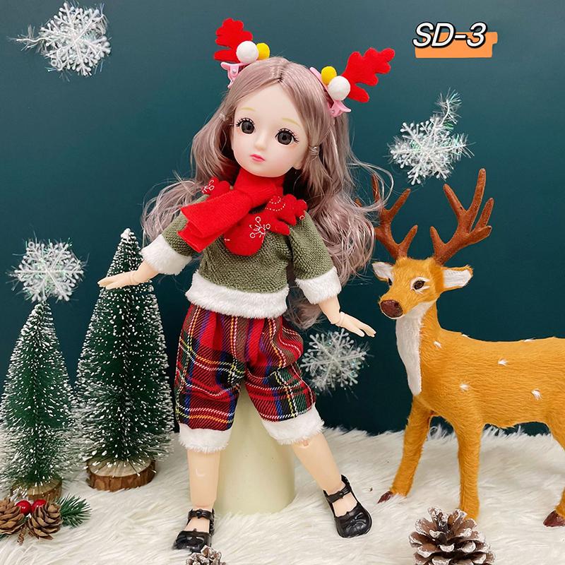 30cm Bjd Doll 23 Moveable Joints 12 Inch Christmas Dolls With Clothes and Shoes Kids Toys For Girl's Christmas Gifts