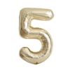 32-Inch Body Shaping Numeric Balloons - Gold & Silver, Floating Birthday & Celebration Decor