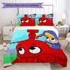 Mila and Morphle Pattern Bedding,Quilt Set Quilt Cover Pillowcase Home Birthday Gift (1*duvet cover+2*pillowcase,without core)XSJT0917160