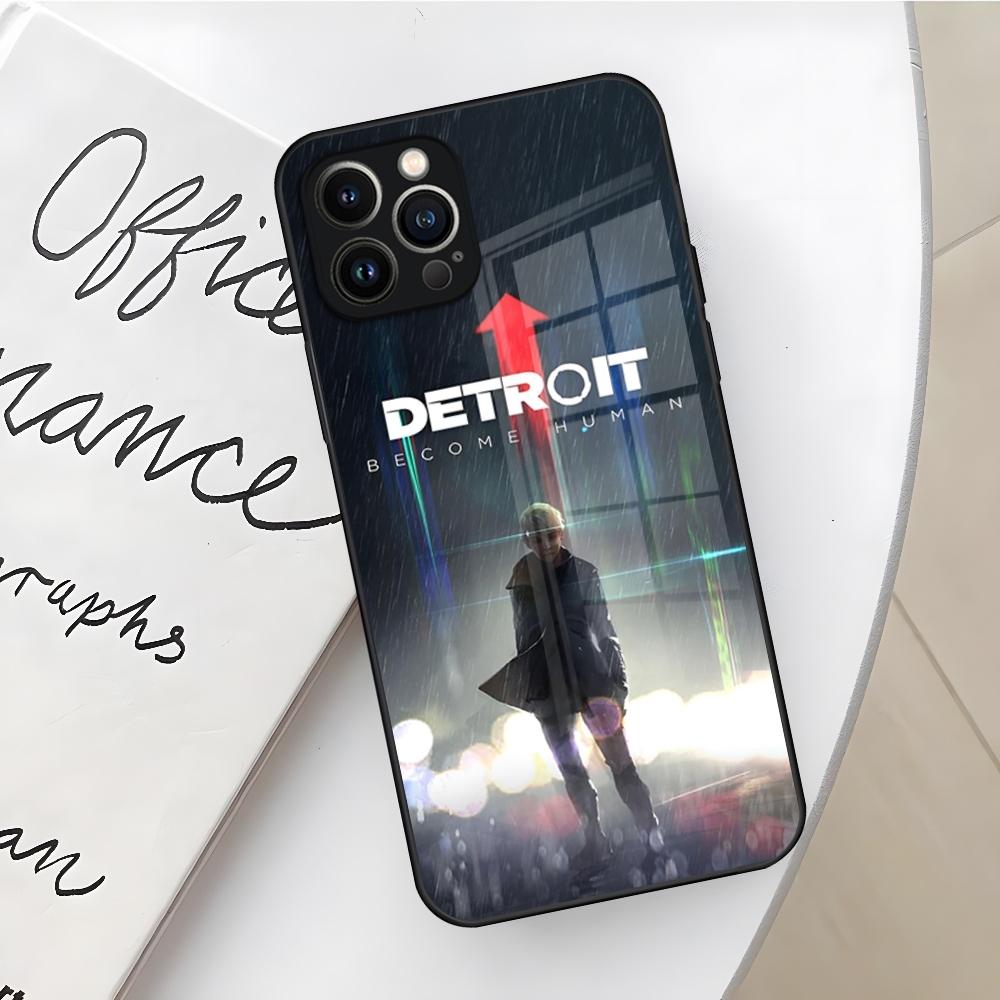 Чехол для телефона Игра Detroit Become Human для Iphone 17 16 Air 15 14 12 11 13 Pro Max Mini X Xr Xs Se Puls стеклянная крышка