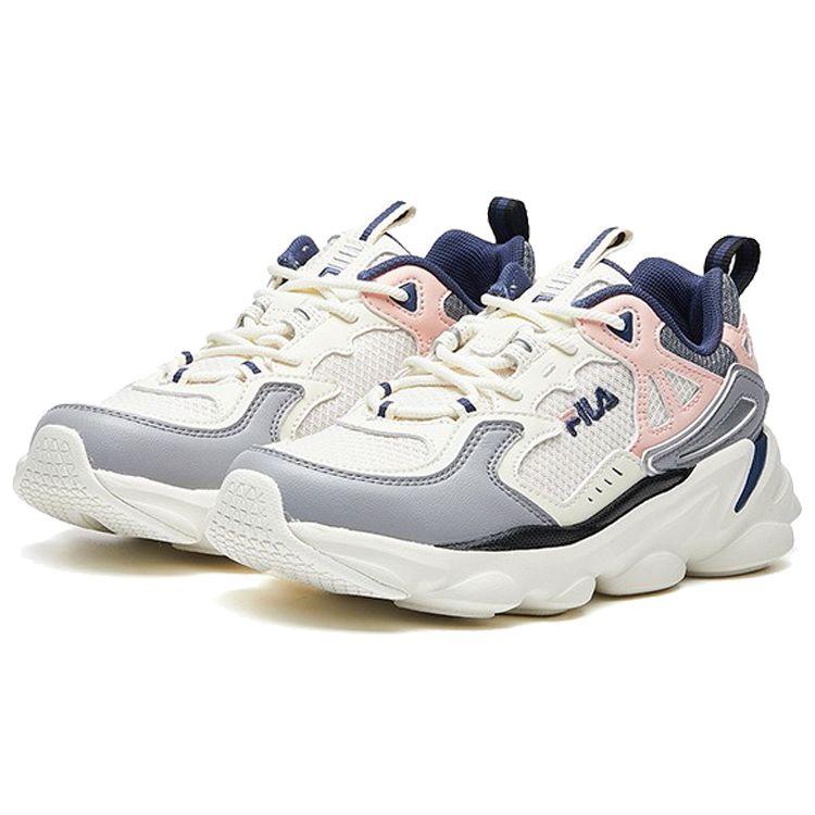 Fila Женские кроссовки для марафона Skipper из легкой ткани, низкие, серые, розовые, белые F12W021108FSA