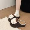 Cute Cartoon Kitten Women's Bag Head Slippers 2025 Spring and Summer New Versatile Flat-bottomed Non-slip Slippers Women's Outer Wear