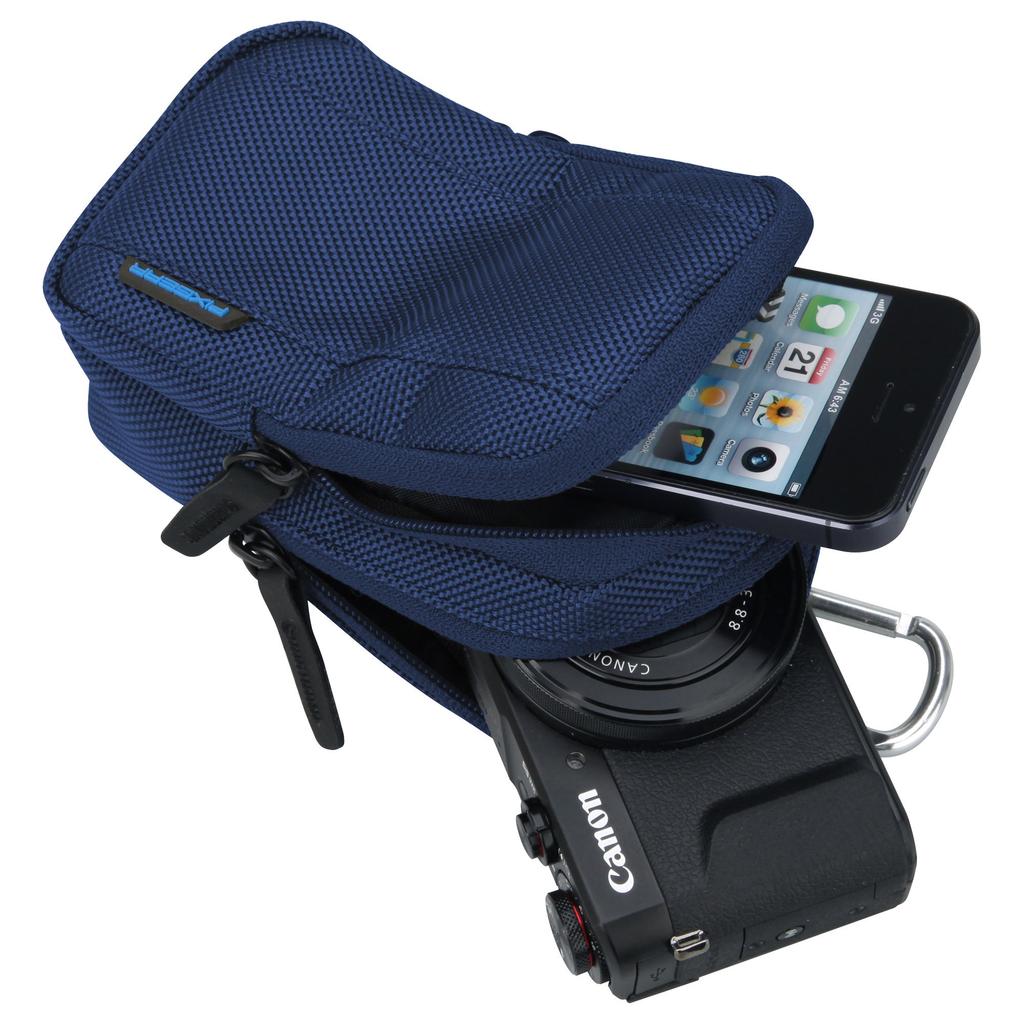 HAKUBA Pixgear Twin Digital Camera Navy Pack+ Case, (SPG-TPP-CPSNV)