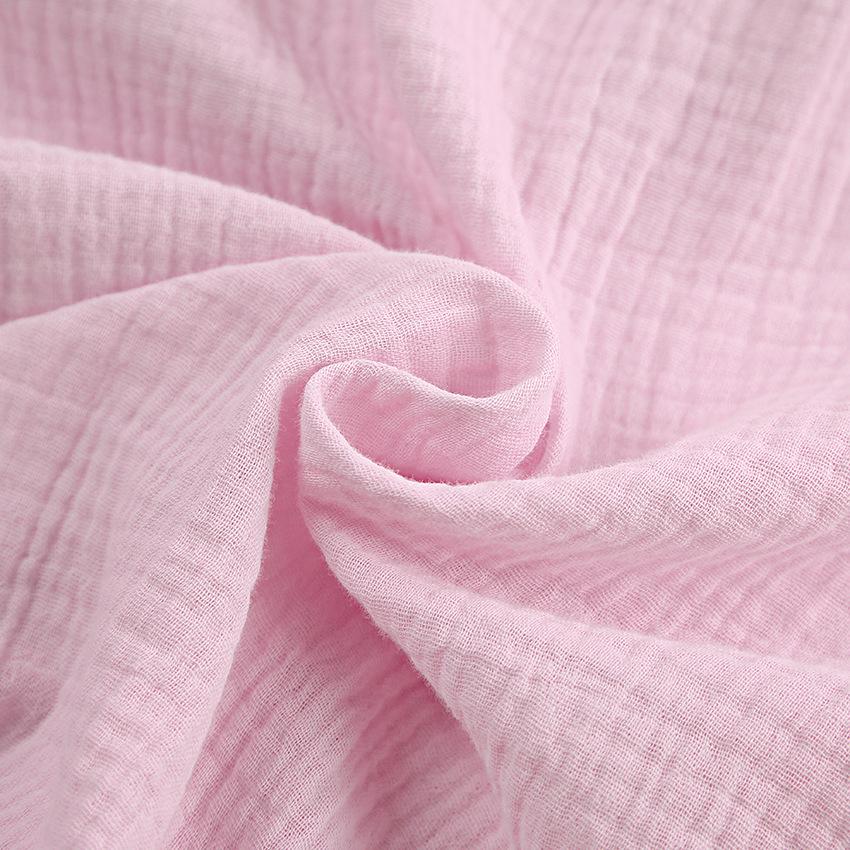 Solid Colour Crepe Cotton Pajamas Long Sleeve Shorts Ruffle Two Piece Set Homewear Ladies