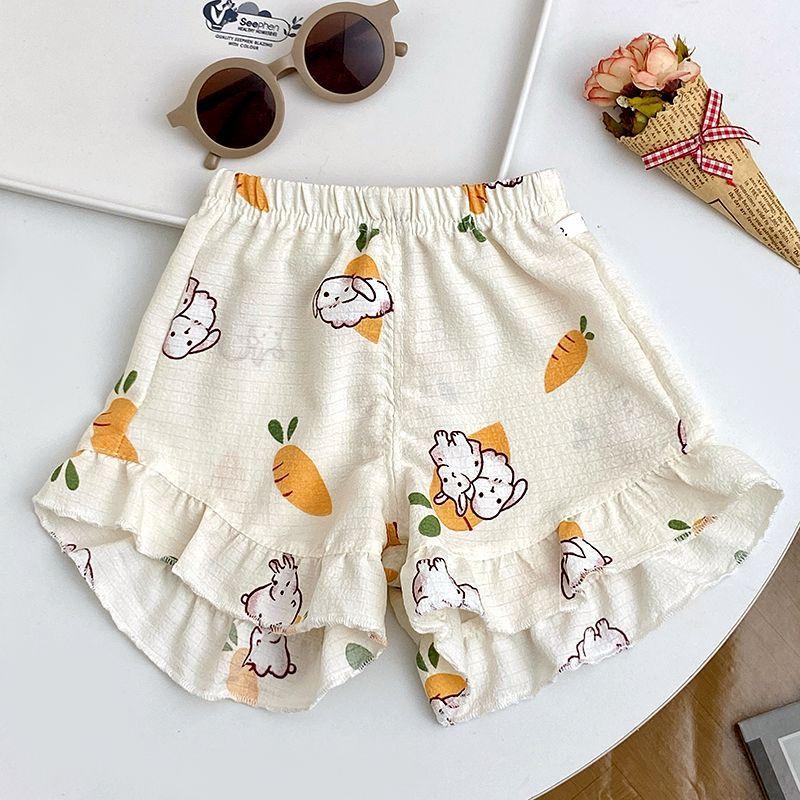Girls' Summer Shorts Children's Baby's New Loose Outer Pants Lace Thin Design