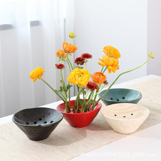 Керамическая цветочная чаша-лягушка Yousheng, японская ваза для икебаны, держатель для цветочной композиции, настольный цветочный горшок для домашнего офиса, свадебных фестивалей