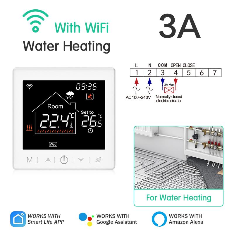 WiFi Smart Thermostat for Electric Warm Gas Boiler Floor Heating Tuya Programmable Temperature Controller Voice Google Home Alex7