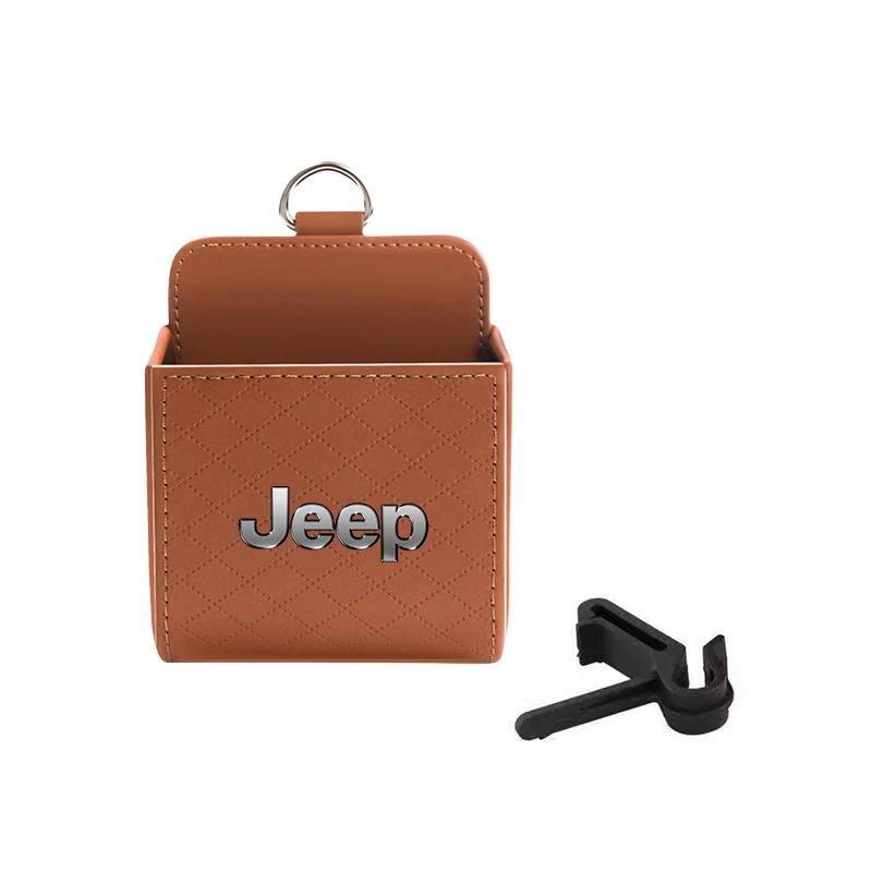 For Jeep 1Pcs Car Storage Bag Car Air Outlet Debris Organizer For Jeep Grand Cherokee Wrangler JK Gladiator Compass Renegade