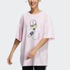 Adidas Neo Cartoon Print Loose-Fit Athletic T-Shirt Women Tops Pink H61997