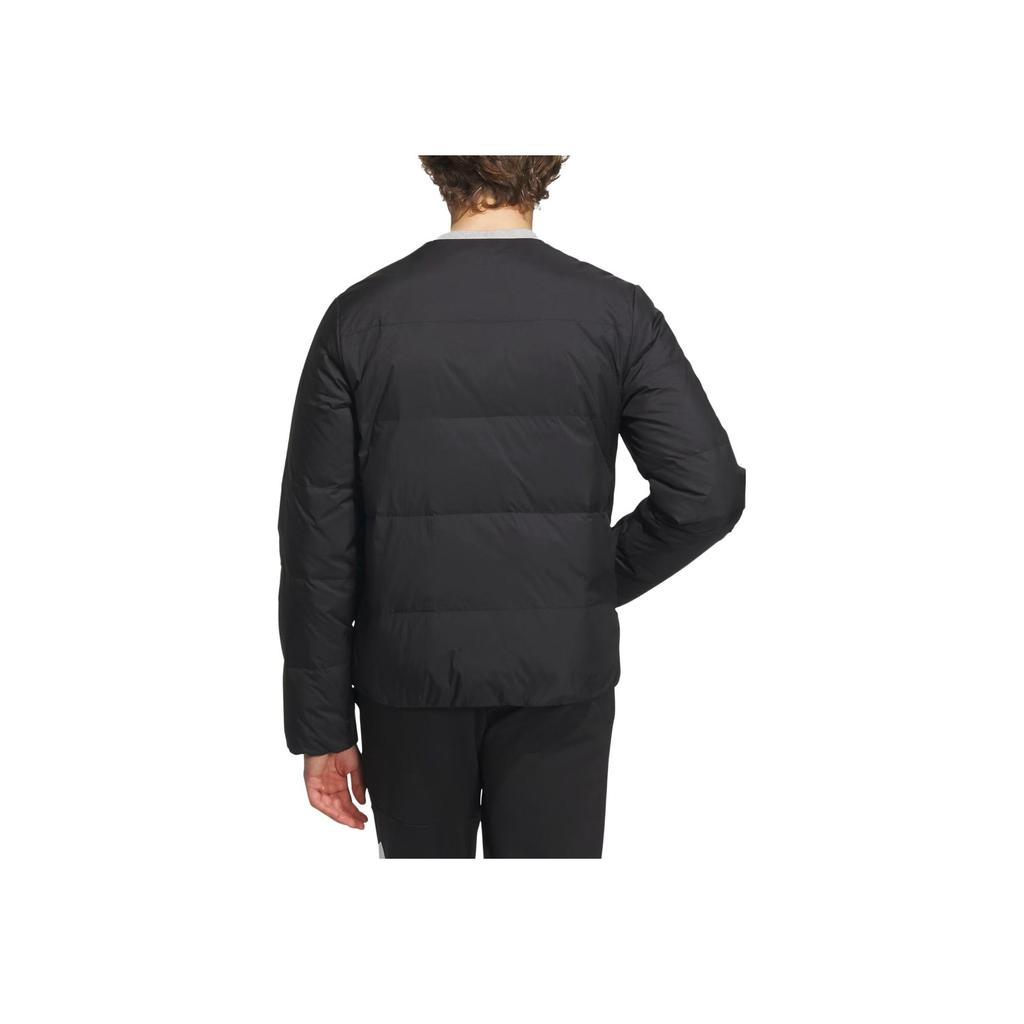 Adidas Куртка Pure Color с воротником на молнии и длинными рукавами, мужская верхняя одежда, черная IT8748