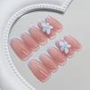 Three-dimensional milk blue French pearl ice flower French sweet and fashionable versatile, wind removable wearing armor 30 pieces