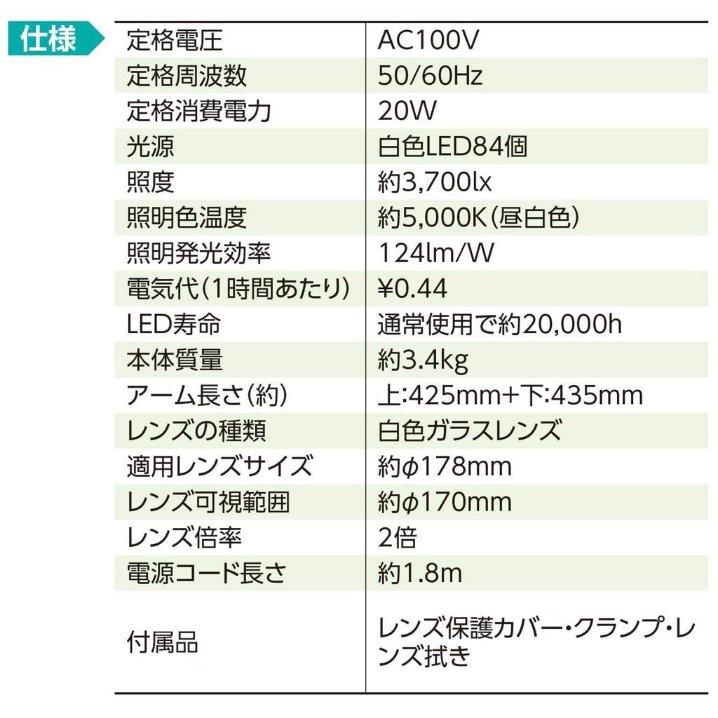 Niigata Seiki SK LED Magnifying Glass Arm Type 170 LS2-175A