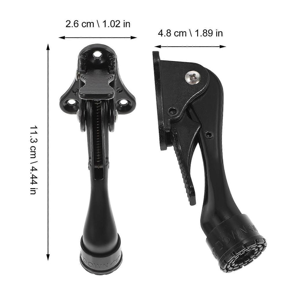 5Pcs Black Door Stopper for Bottom of Door with Semi Automatic Step