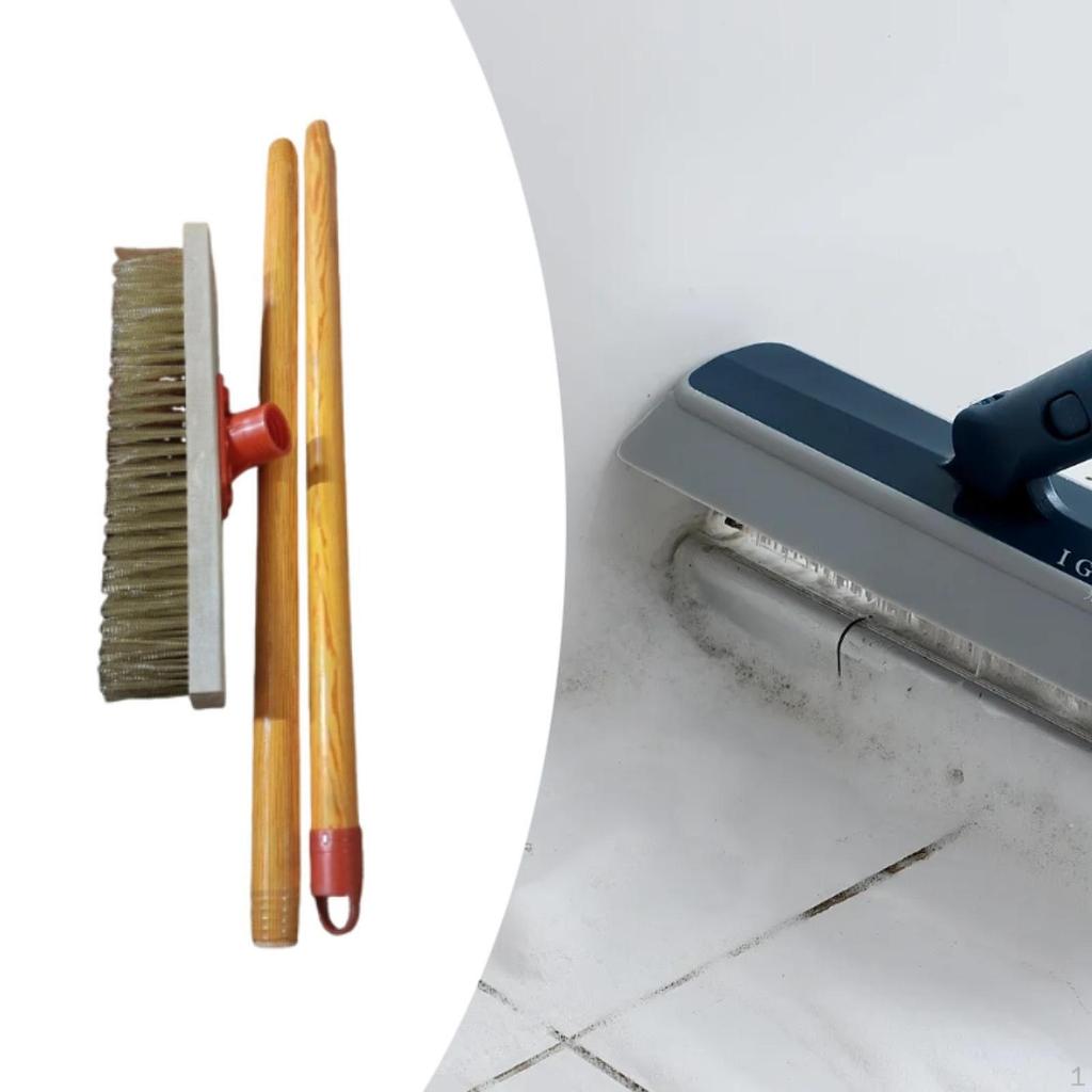 Щетка для мытья пола Скребок Уличная метла Металлическая щетка для гаража Грубая поверхность Сад