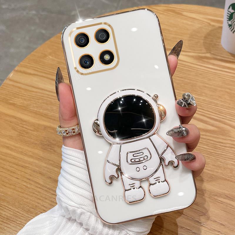 Чехол-подставка Honorx8a Astronaut с покрытием для Huawei Honor X8 X8a 4g 5g X6 X6a X6s X7a X9 X9a X9b 70 Lite 5g Силиконовый чехол-подставка