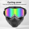Cycling Face Guard with Detachable Goggles Windproof Sand-proof Breathable Men Women Outdoor Riding Face Shield Protector with Elastic Band