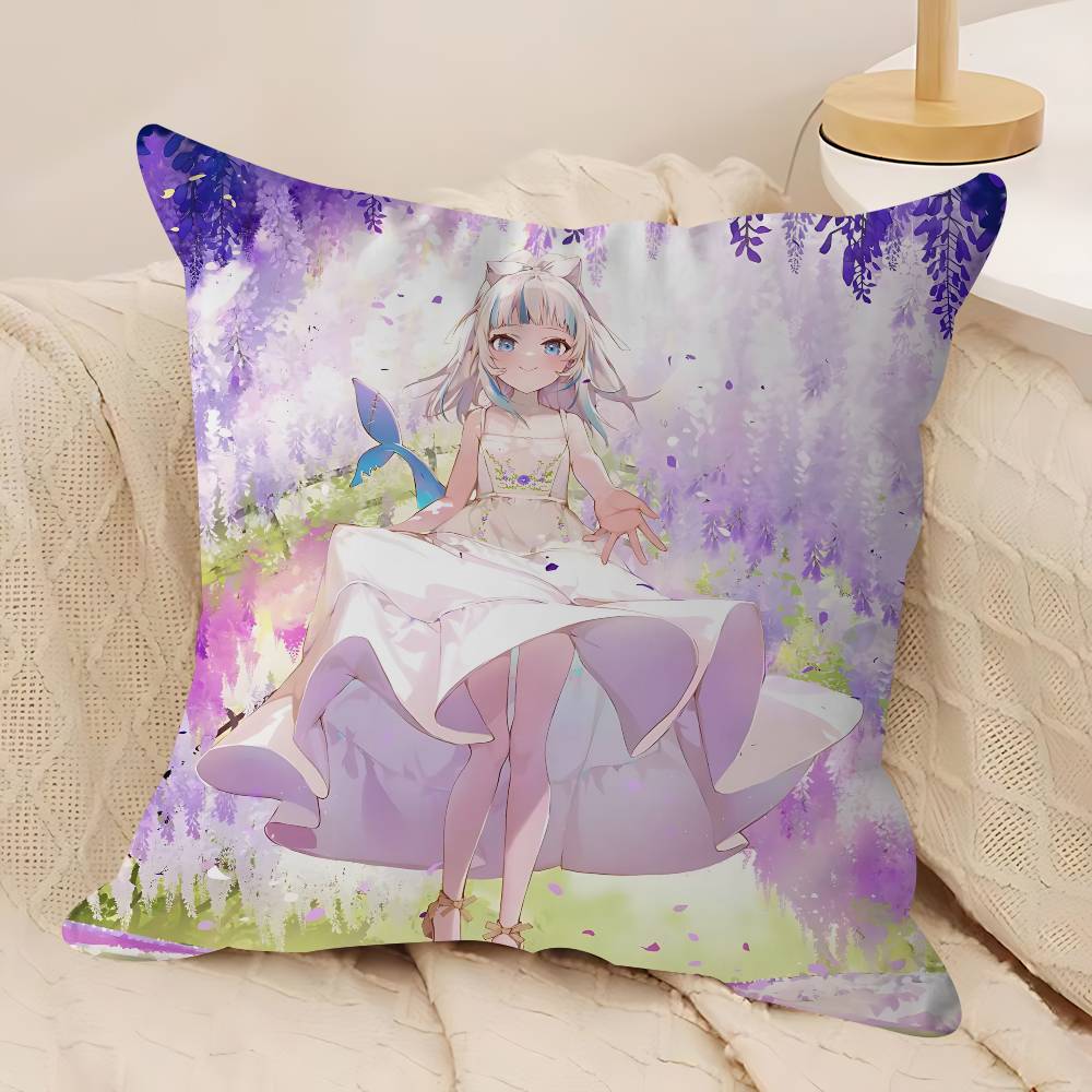 Musician G-Gawr G-Gura Pillowcase Toon Gift Cushion Cover Bedroom Home Sofa Chair Seat Decor Pillow Case