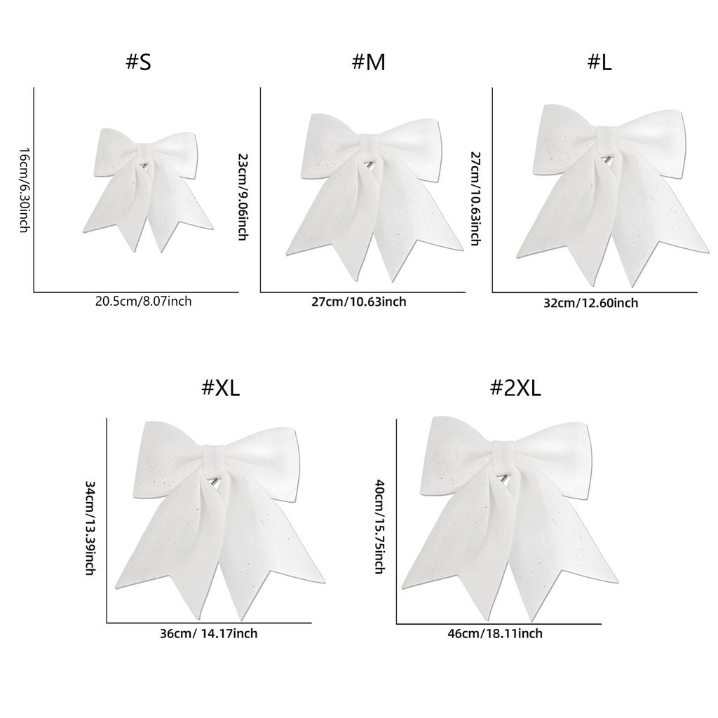 Large Sparkling Bow Glitter Christmas Ribbon Bowknot XmasTree Hanging Ornaments New Year Home Decorations Navidad 2024