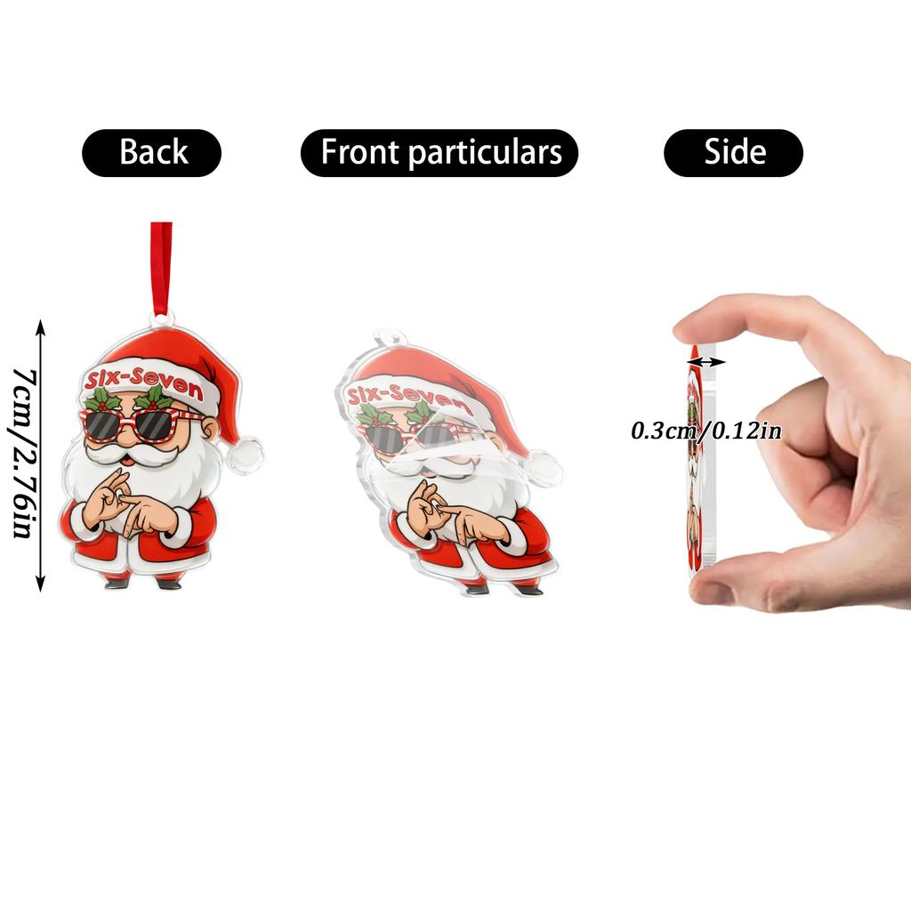 2D Acrylic Christmas Ornaments, Suitable For Keychains, Car Rearview Mirror Accessories, Backpacks
