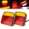 2Pcs Trailer Rear Tail Light 26LED 12V Turn Light Stop Light Reflector License Plate Light Trailer Truck