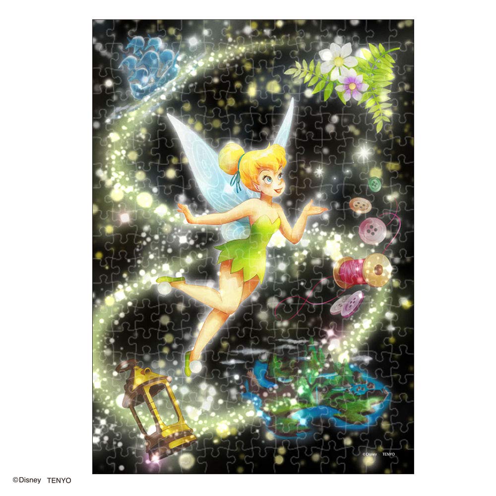 Tenyo [Made In Japan] 266-Piece Gyutto Series Jigsaw Puzzle Disney Peter Pan Pixie Dust Sparkle Tinker Bell Stained Art (18.2x25.7cm) DSG-266-970