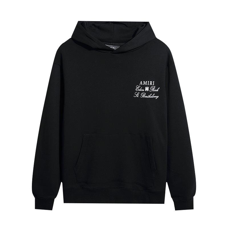 Унисекс худи AMIRI с высококачественным принтом, повседневное - Коллекция Осень/Зима 2024, трендовое американское