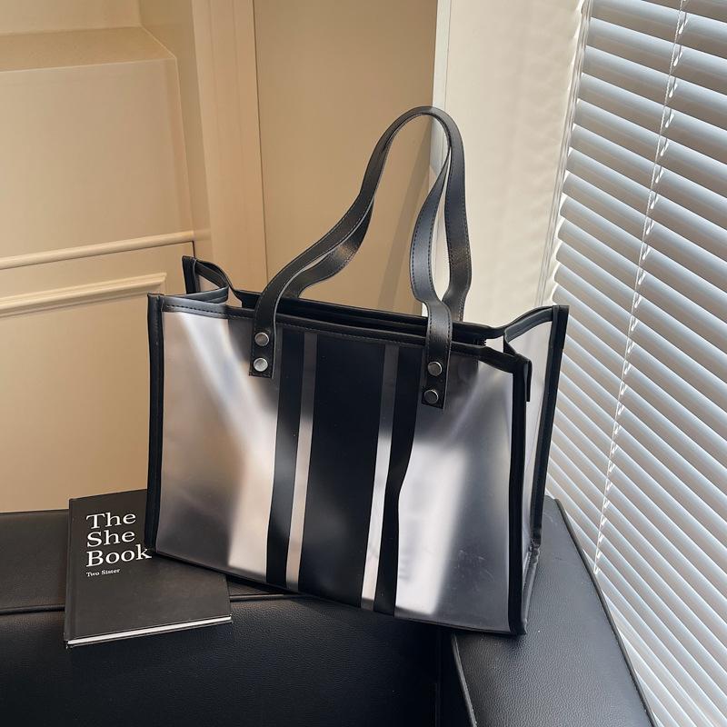 Прозрачная сумка через плечо большой вместимости женская новая сумка-желе для мамы популярная универсальная сумка-тоут