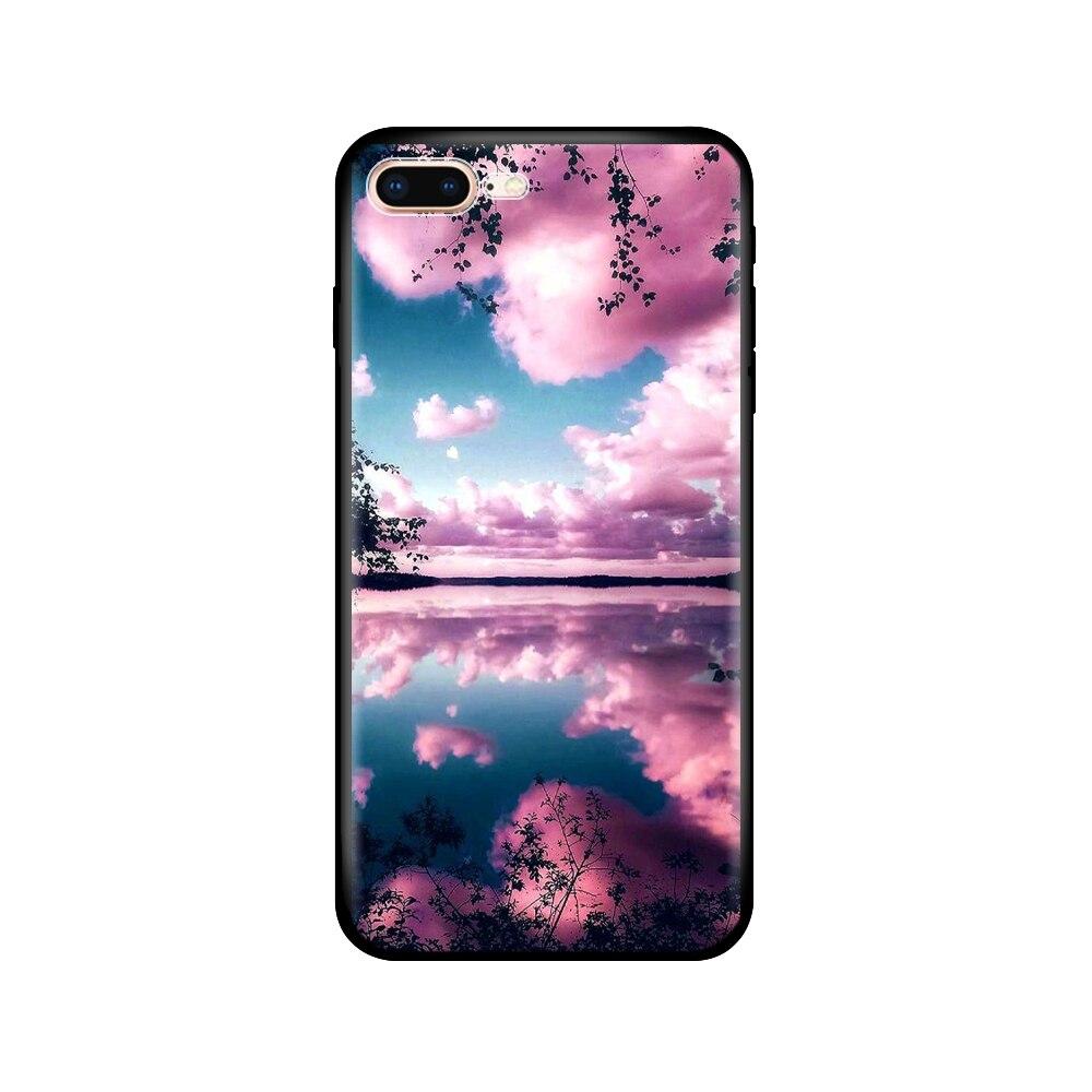 Для iPhone 7 8 Чехол силиконовый мягкий ТПУ Чехол для Apple iPhone 7 8 plus Сумка Funda coque etui bumper paiting черный ТПУ чехол