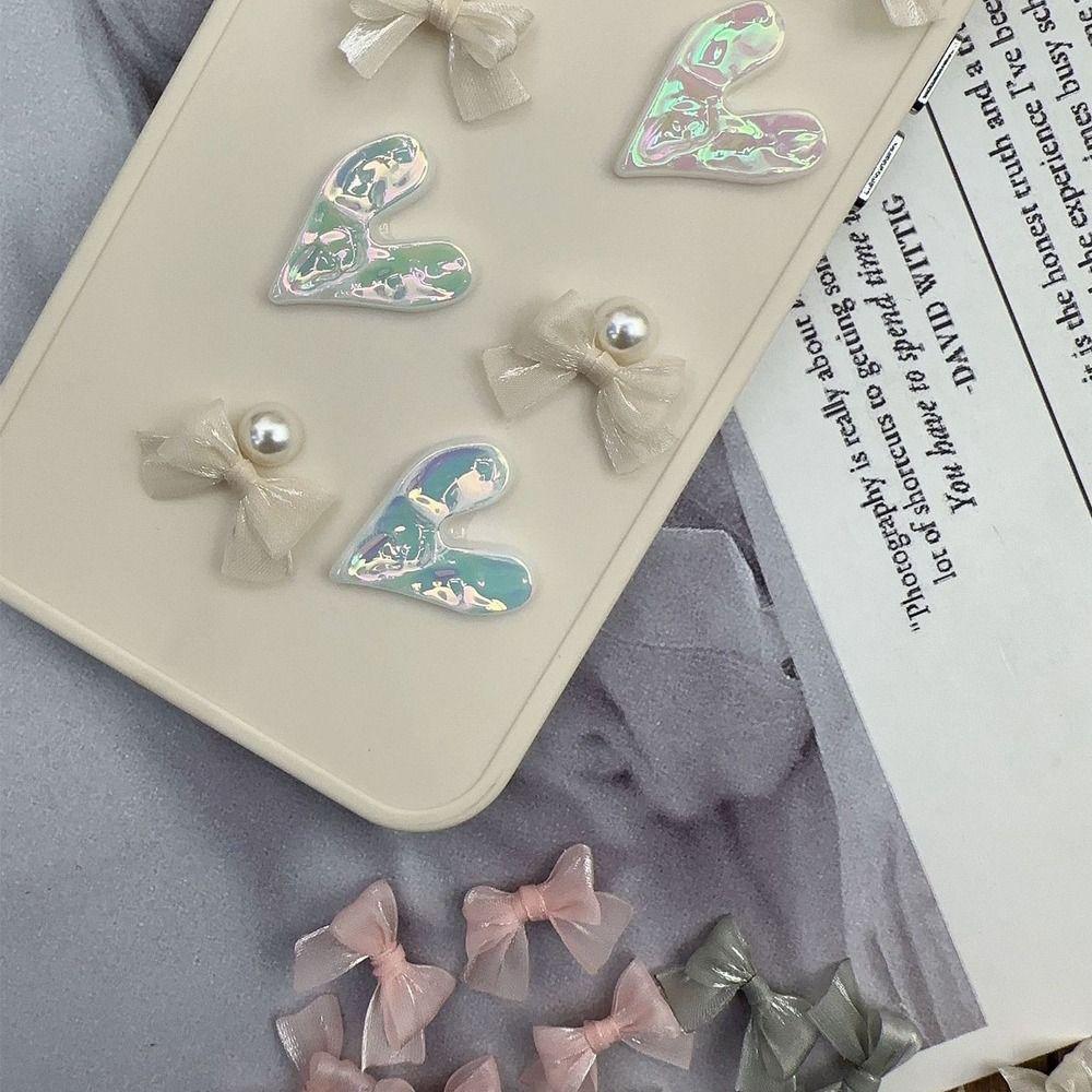 10 шт. Шармы Жемчужная пряжа Бант Красочный бант Головные уборы Украшения Аксессуары для чехла телефона