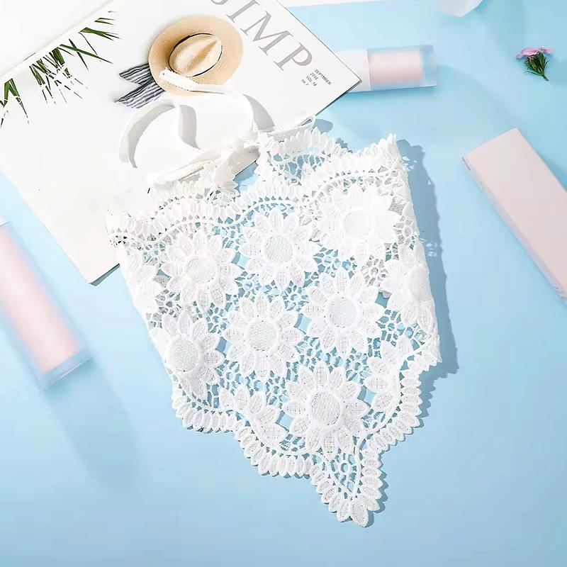 1 шт. треугольный шарф модный женский цветочный ободок бандана летний головной убор полые ленты аксессуары для волос тюрбан