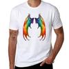 Rainbow Bat Wings On Back Tshirt Basic Comfort Fit Tshirt For Unisex