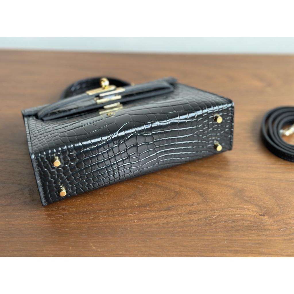 Kazilan 21см Келли сумка-клатч с узором под крокодила женская модная универсальная мини-сумка через плечо сумка-мессенджер женская