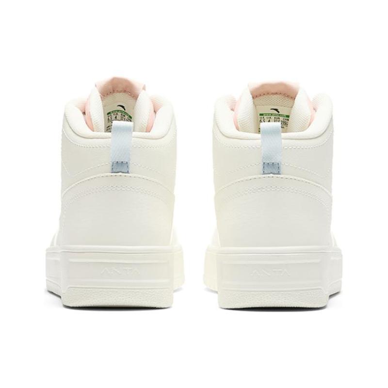 ANTA Skateboard Shoes Women's High top White Sneakers 922348002Q-2