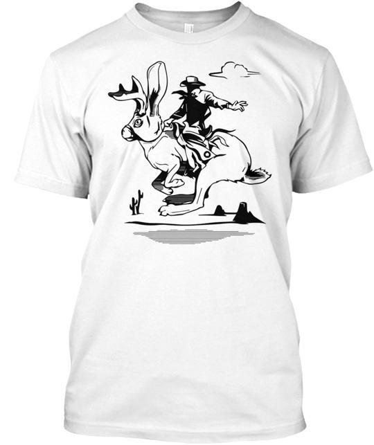 Jackalope Bronco T-Shirt Made in the USA Size S to 5XL
