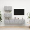 VidaXL TV Unit Set, 4 Pcs, Concrete Grey Chipboard