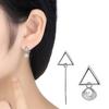 New Pearl Asymmetric Triangle Earrings Tassels Individual Earrings Light Luxury Simple Earrings