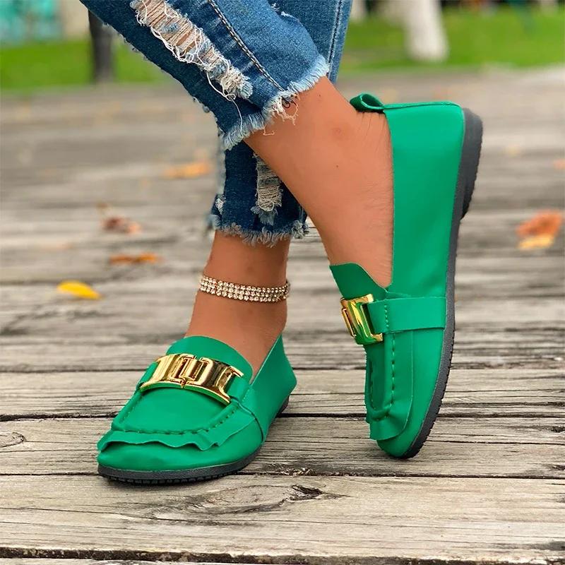 Flats Women Casual Shoes New Walking Spring Loafers Shoes Fashion Designer Brand Retro Cozy Female Sport Zapatillas