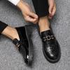 Spring Autumn Bright Face Leather Shoes Business Men's Lefu Shoes Fashion  Lazy Shoes Leather Shoes