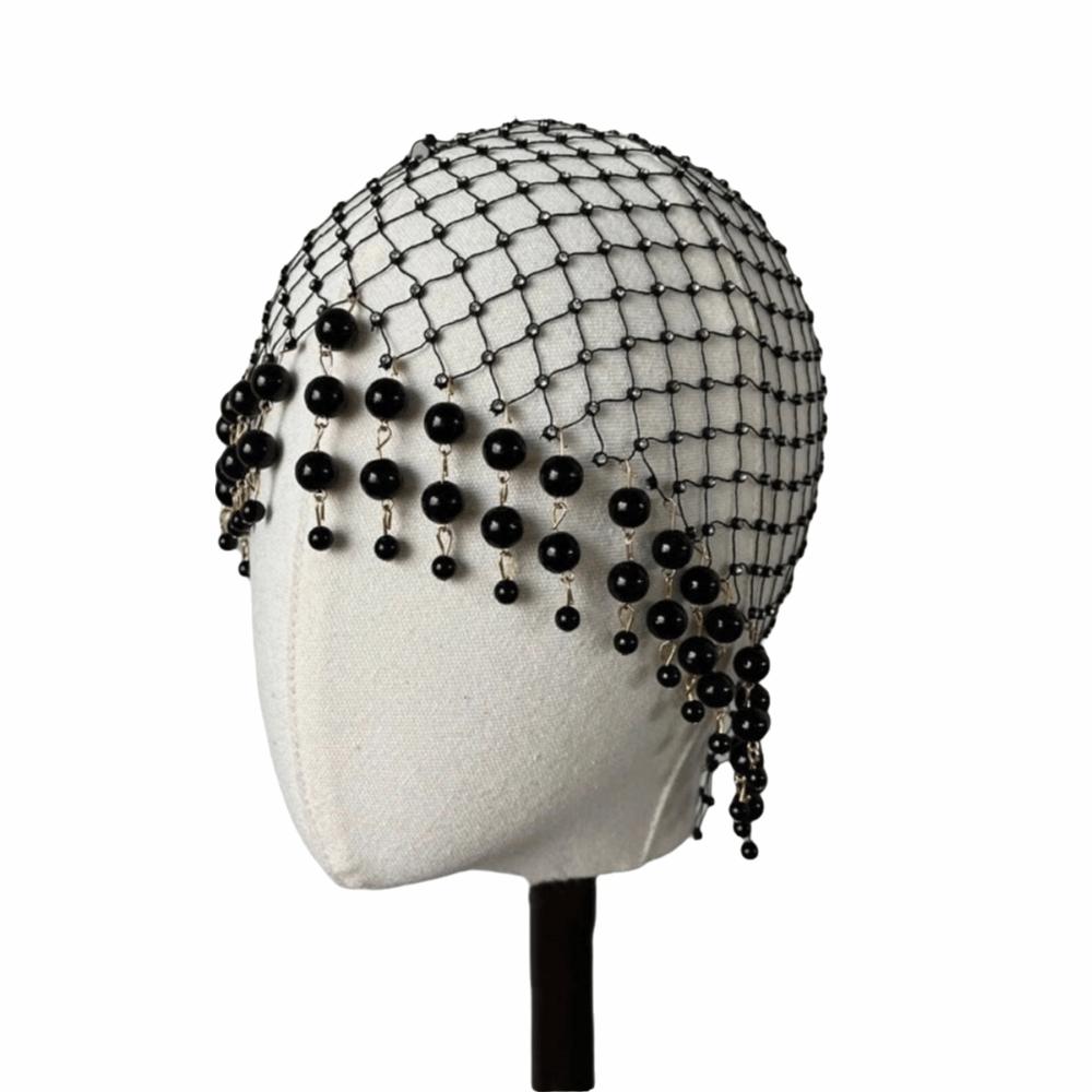 Hollow Out Pearl Tassel Hair Hat Pearl Tassels Luxury Headcaps Bridal Accessories